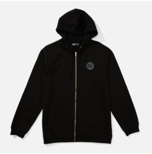 Sudadera Salty Crew: Skewed Zip Fleece (Black)