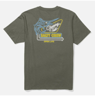 Camiseta Salty Crew: Neon Sign SS Tee (Dusty Olive)