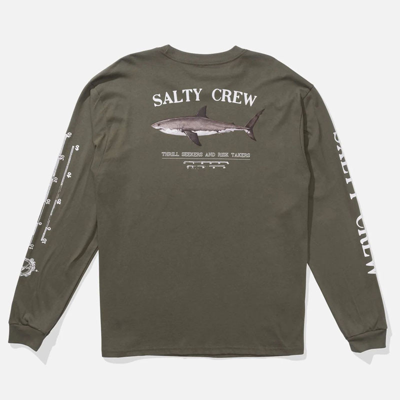 Camiseta Salty Crew: Bruce LS Tee (Dusty Olive)