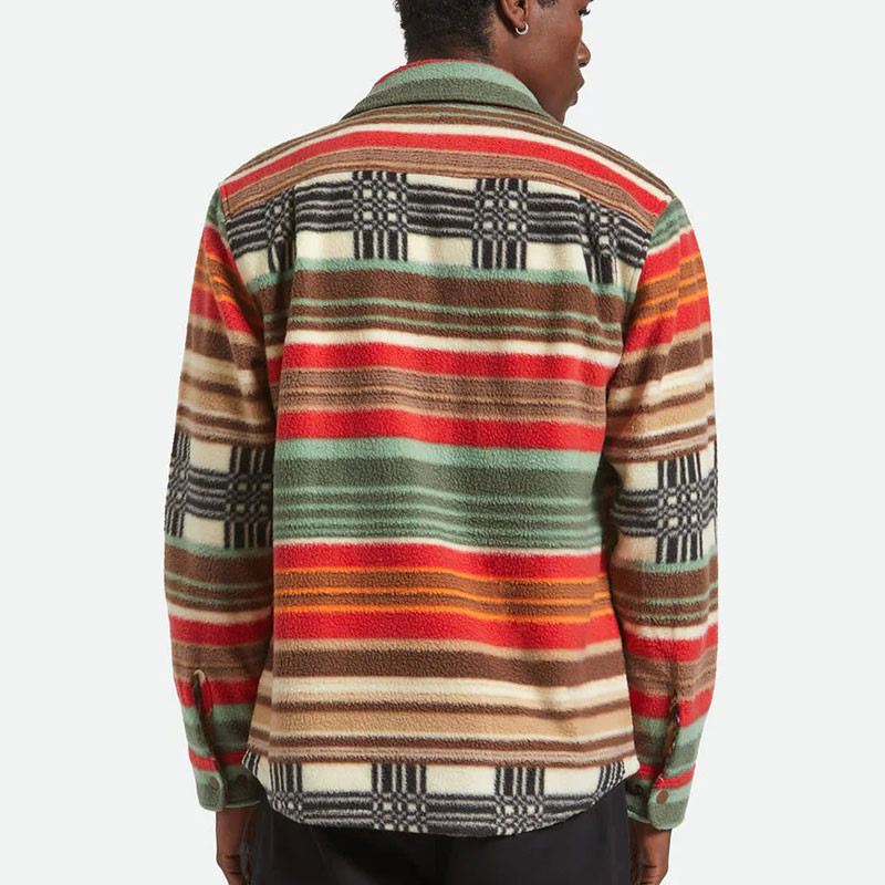 Chaqueta Brixton: Bowery LS Arctic Stretch (Mult Blnkt Strp)