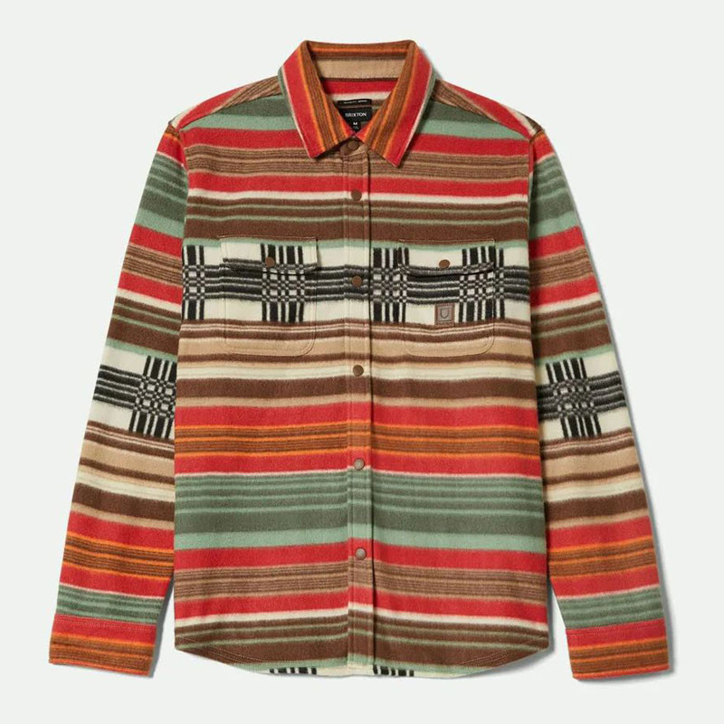 Chaqueta Brixton: Bowery LS Arctic Stretch (Mult Blnkt Strp)