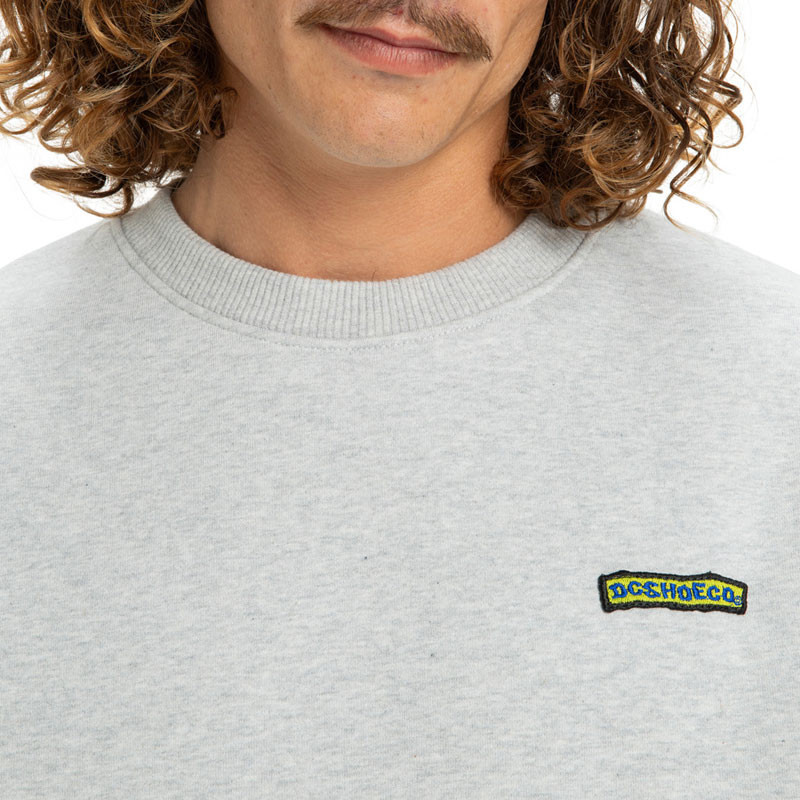 Sudadera DC Shoes: Patch It Crew (Light Heather Grey)