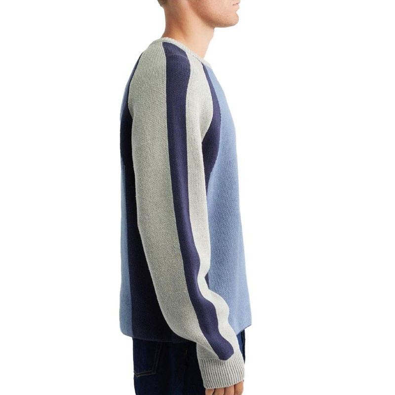 Jersey Obey: Raglan Crew Neck Sweater (Dull Blue Multi)