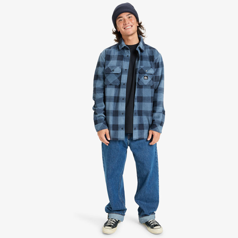 Chaqueta Quiksilver: Bering Strait Check Shirt (China Blue)