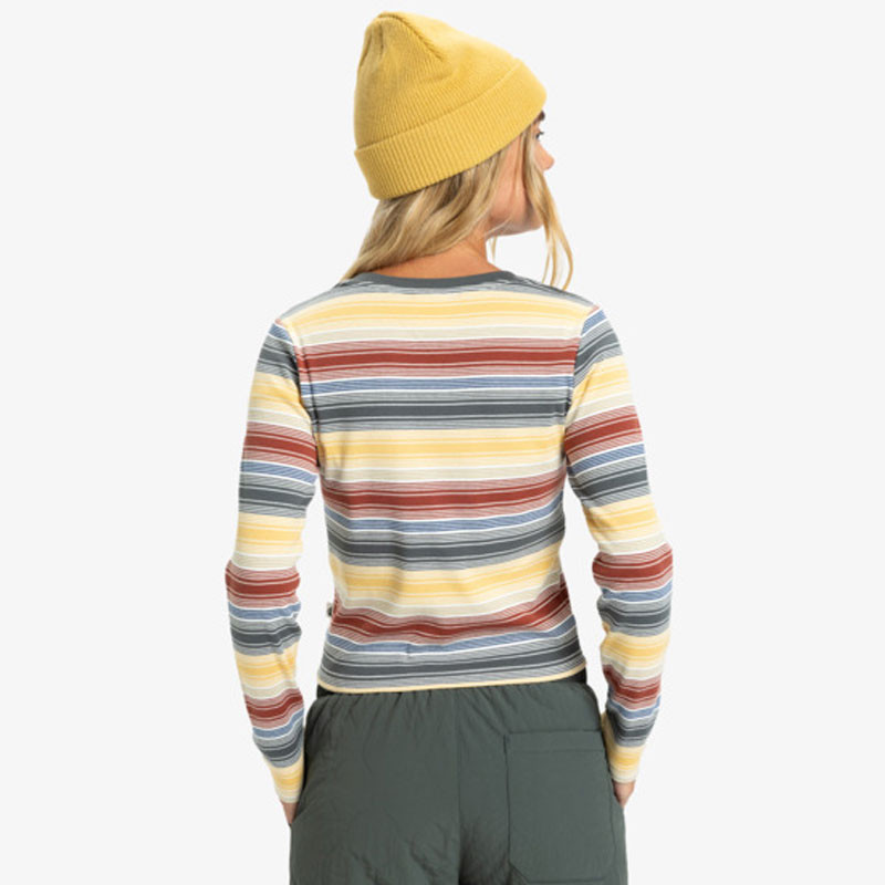 Camiseta Quiksilver: Sunday LS Tee (Rattan Stripe)