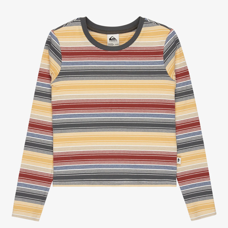 Camiseta Quiksilver: Sunday LS Tee (Rattan Stripe)