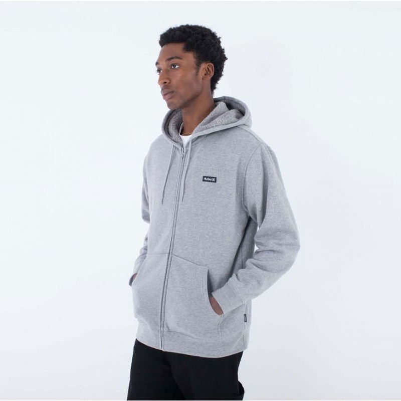 Chaqueta Hurley: Alps 20 Zip Hood (Heather Grey)