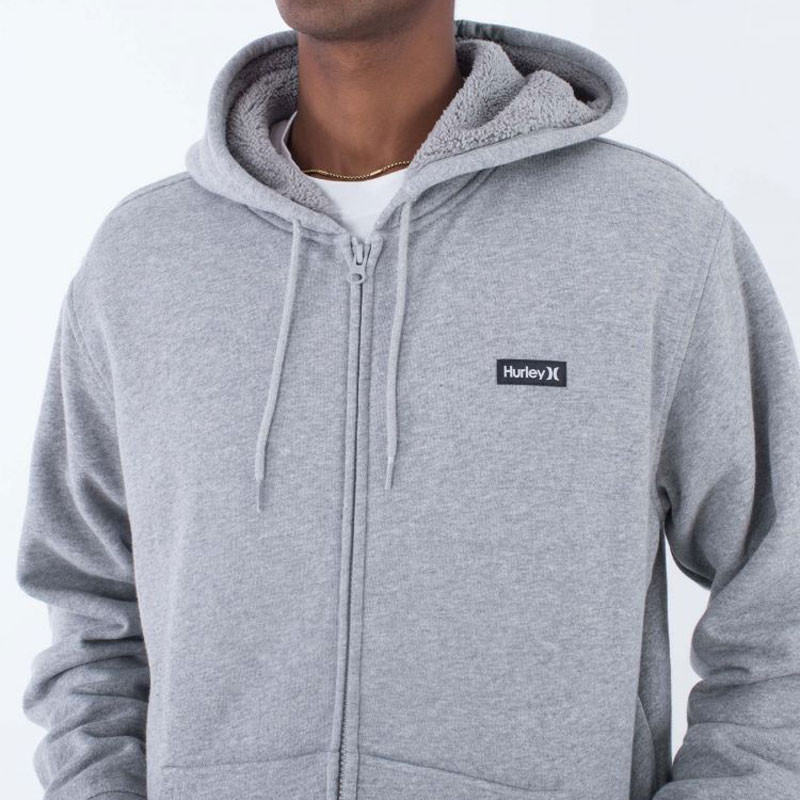 Chaqueta Hurley: Alps 20 Zip Hood (Heather Grey)