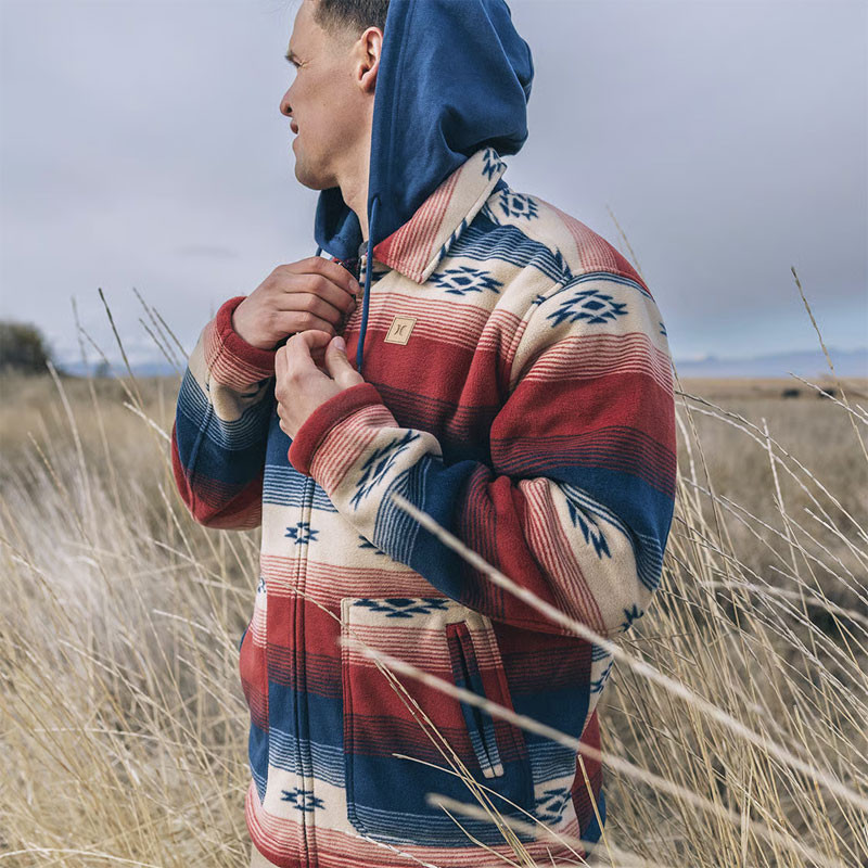Chaqueta Hurley: Easy Rider Hooded Sherpa (Nightforce)