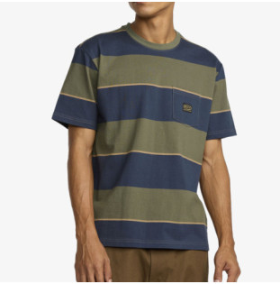 Camiseta RVCA: Dayshift Stripe (Moody Blue)