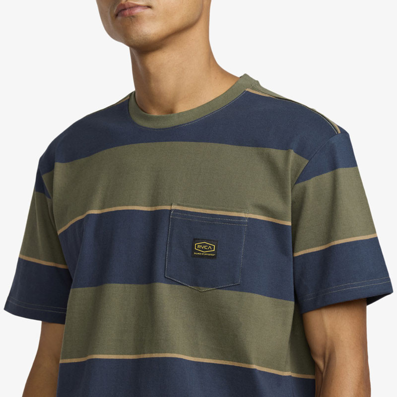 Camiseta RVCA: Dayshift Stripe (Moody Blue)