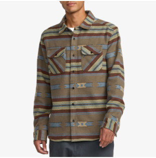 Camisa RVCA: Dayshift Blanket (Mushroom)