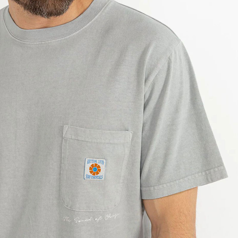 Camiseta Rhythm: Vintage Pocket SS T Shirt (Stone)
