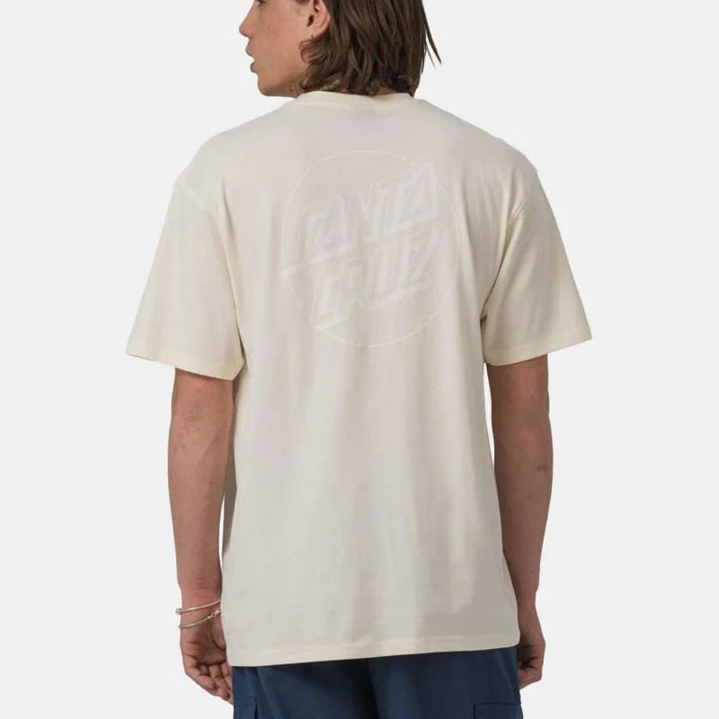 Camiseta Santa Cruz: Tonal Opus Dot Stripe T-Shirt (Unbleached)