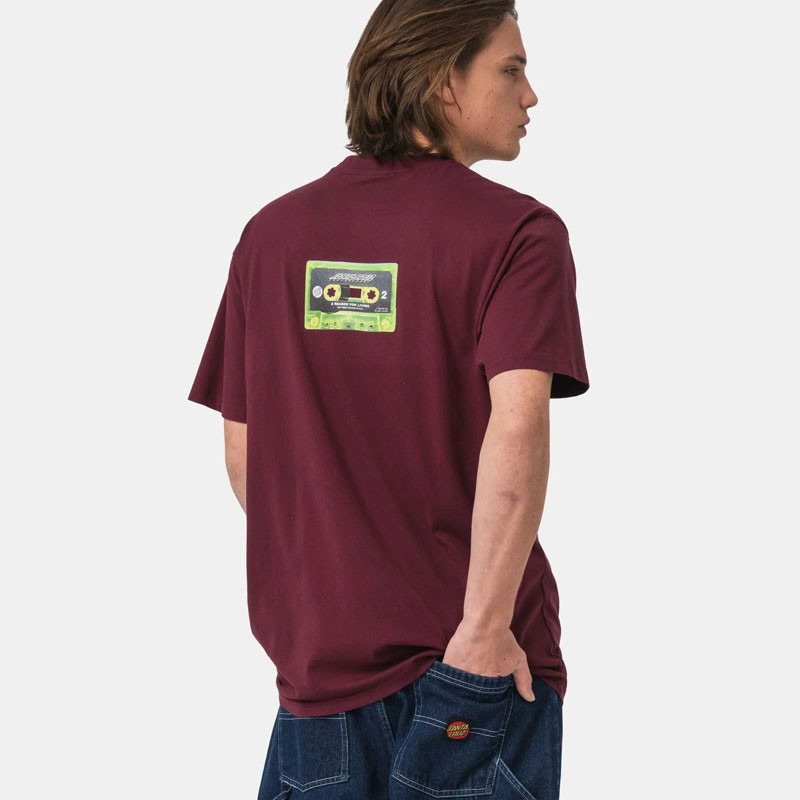 Camiseta Santa Cruz: Reason For Living Mixtape (Dark Cherry)