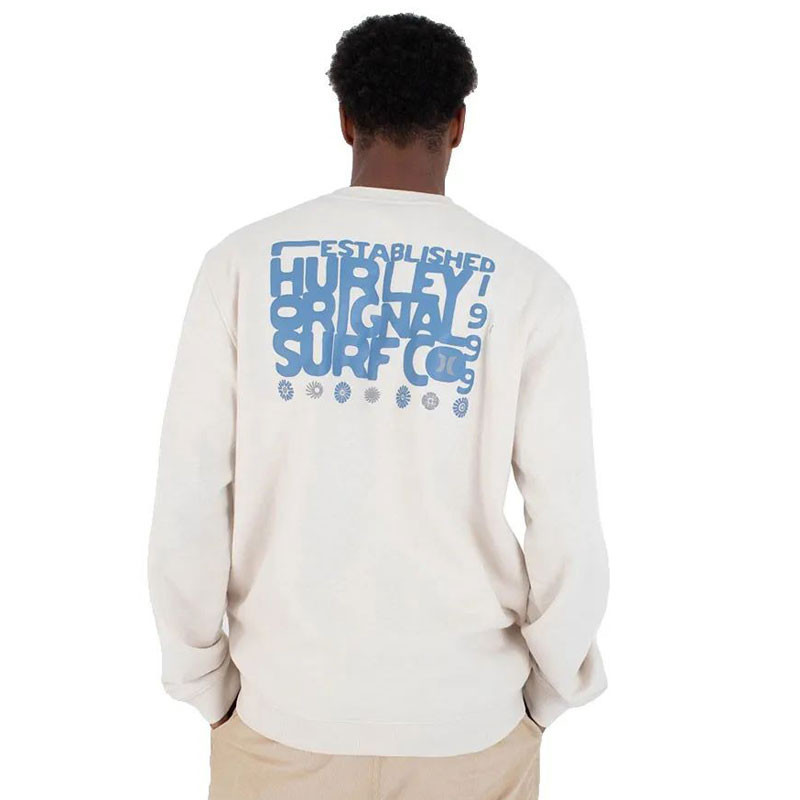 Sudadera Hurley: Graphic Slub Crew (Bone)