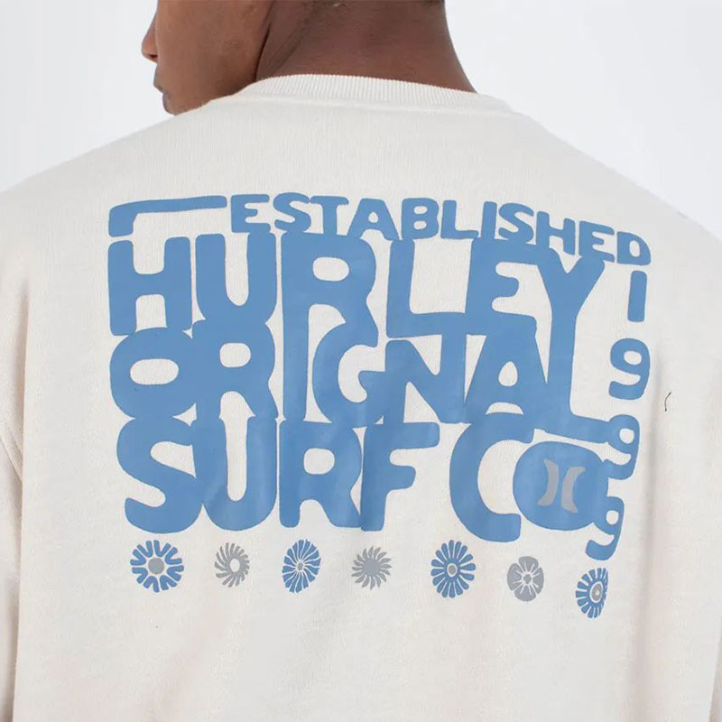 Sudadera Hurley: Graphic Slub Crew (Bone)