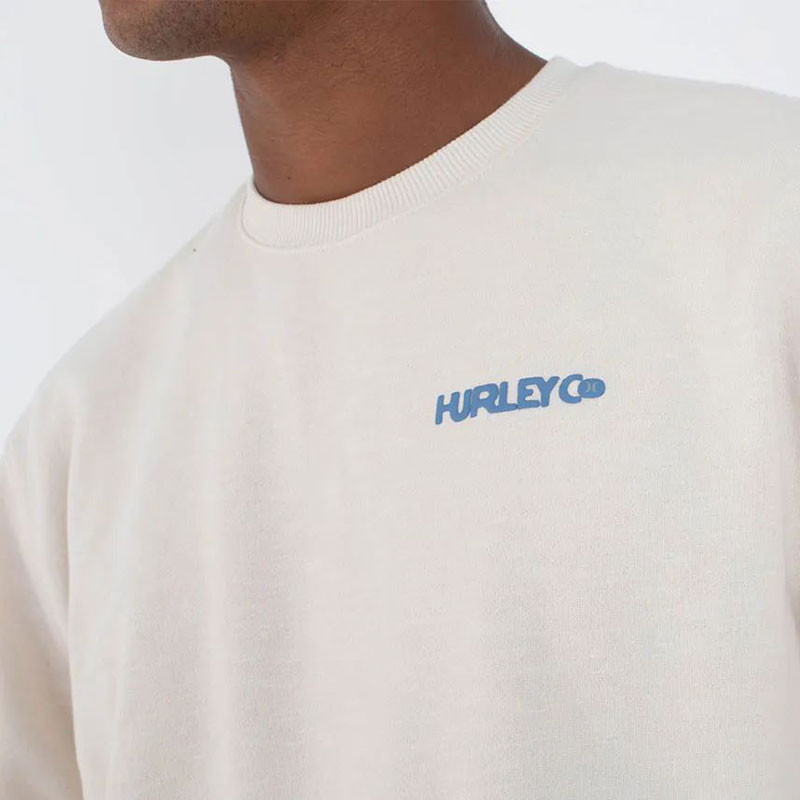 Sudadera Hurley: Graphic Slub Crew (Bone)