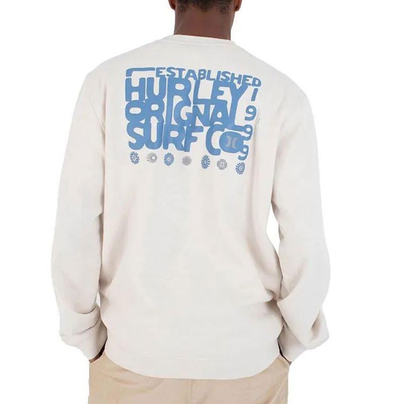 Sudadera Hurley: Graphic Slub Crew (Bone)