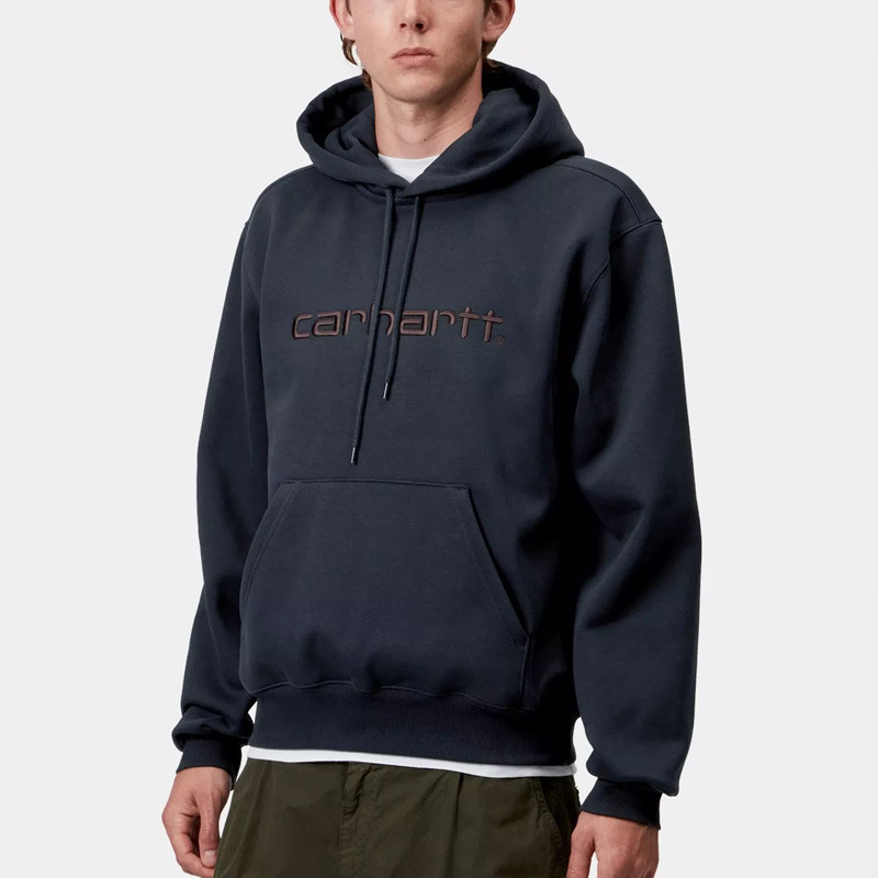 Sudadera Carhartt WIP: Hooded Carhartt Sweat (Deep Nght Palisndr)