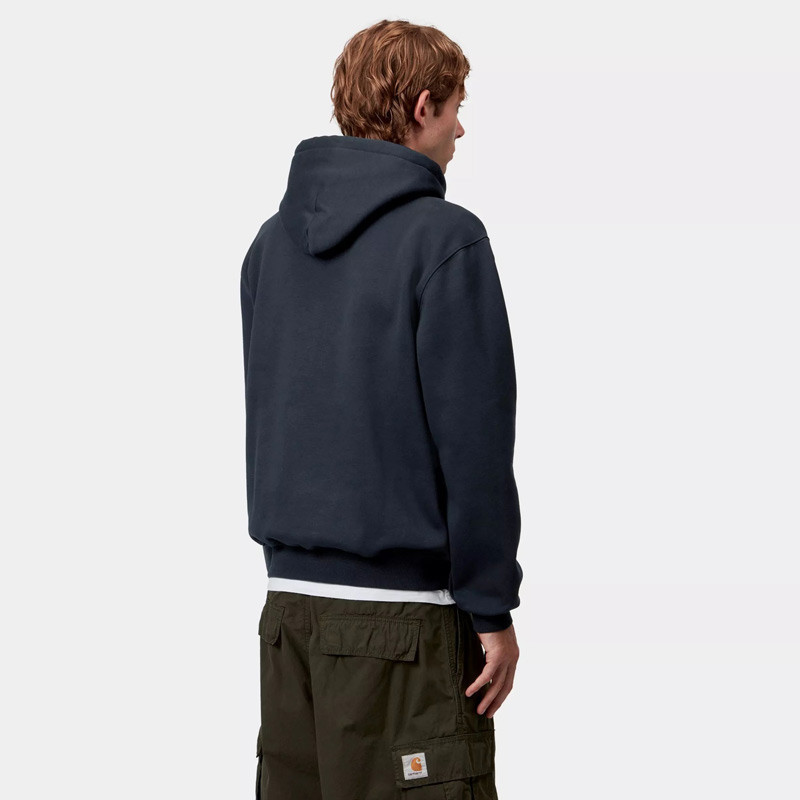Sudadera Carhartt WIP: Hooded Carhartt Sweat (Deep Nght Palisndr)