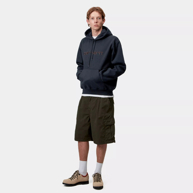 Sudadera Carhartt WIP: Hooded Carhartt Sweat (Deep Nght Palisndr)