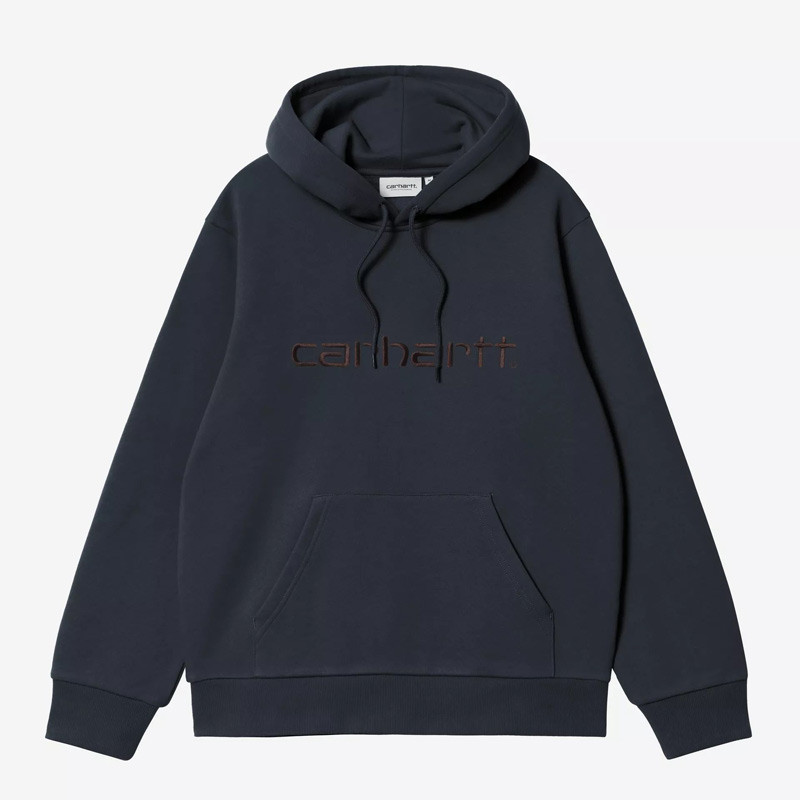 Sudadera Carhartt WIP: Hooded Carhartt Sweat (Deep Nght Palisndr)