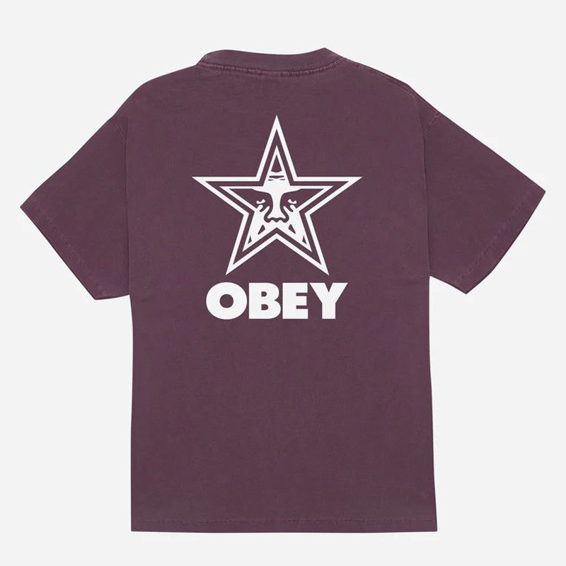 Camiseta Obey: Obey Bold Star (Pigment Plum Perfect)