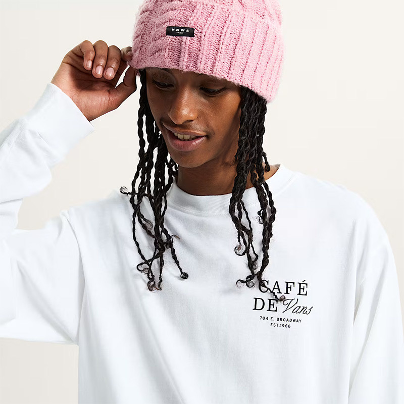 Camiseta Vans: Cafe Vans LS (White)