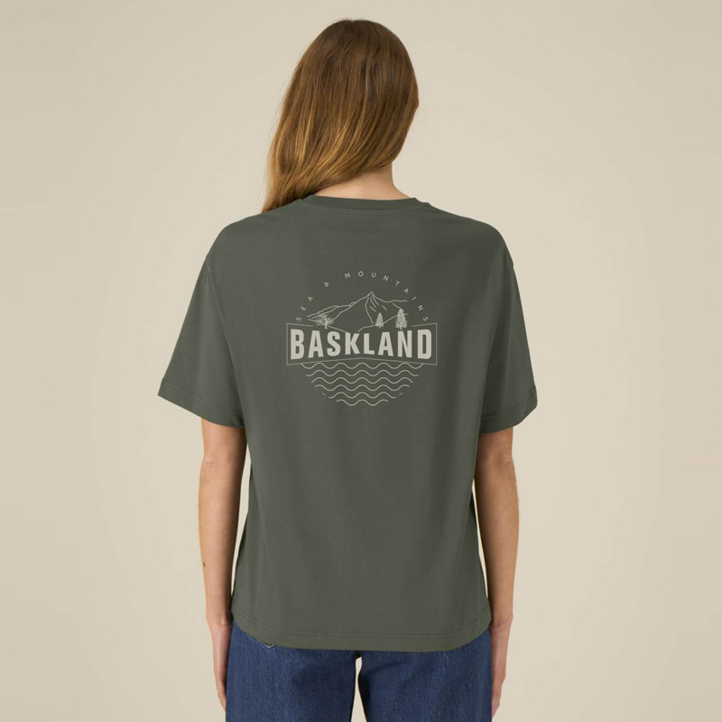 Camiseta Atlas: Baskland Boxy Tee (Khaki Stone)