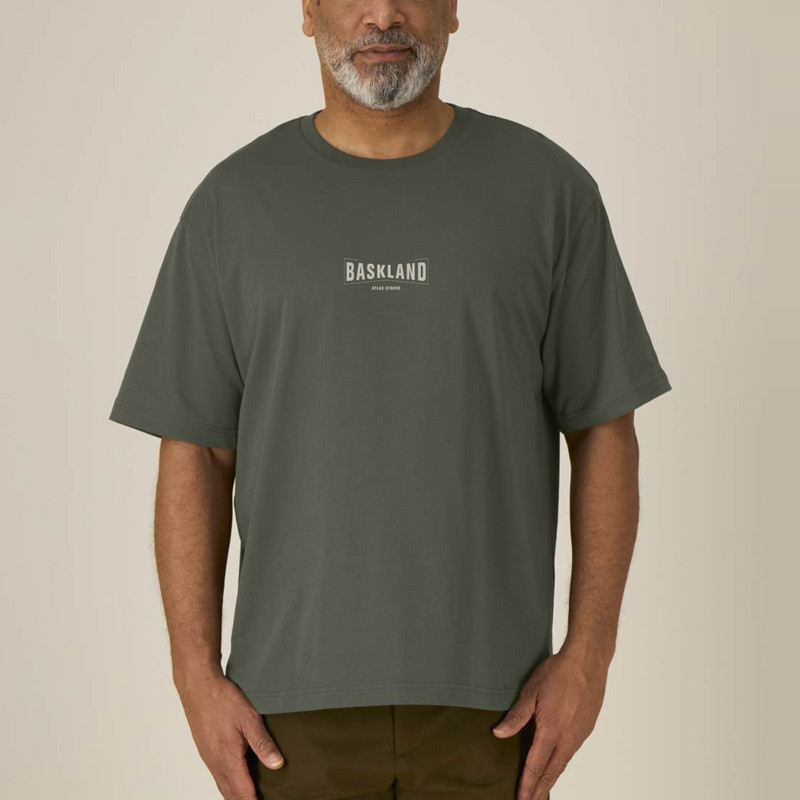Camiseta Atlas: Baskland Boxy Tee (Khaki Stone)