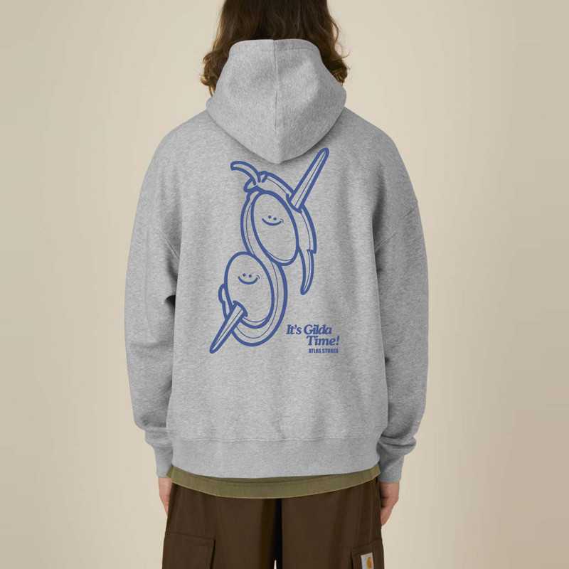 Sudadera Atlas: Gilda Boxy Hood (Heather Grey Blue)
