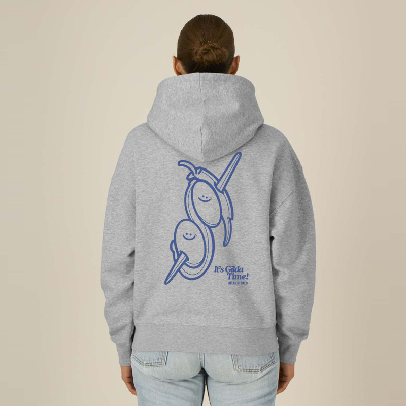 Sudadera Atlas: Gilda Boxy Hood (Heather Grey Blue)