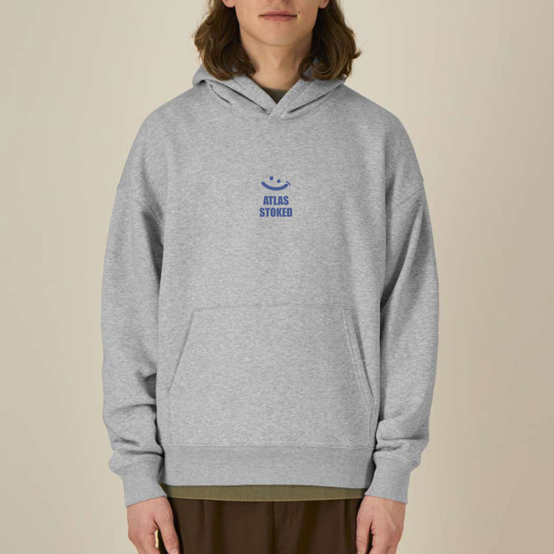Sudadera Atlas: Gilda Boxy Hood (Heather Grey Blue)