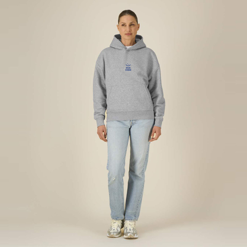 Sudadera Atlas: Gilda Boxy Hood (Heather Grey Blue)