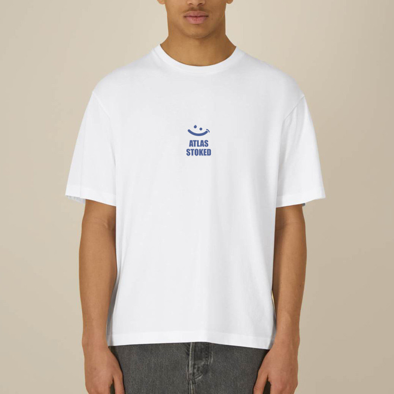 Camiseta Atlas: Gilda Boxy Tee (White Blue)