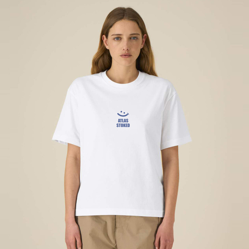 Camiseta Atlas: Gilda Boxy Tee (White Blue)