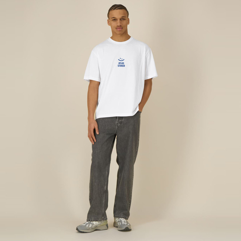 Camiseta Atlas: Gilda Boxy Tee (White Blue)