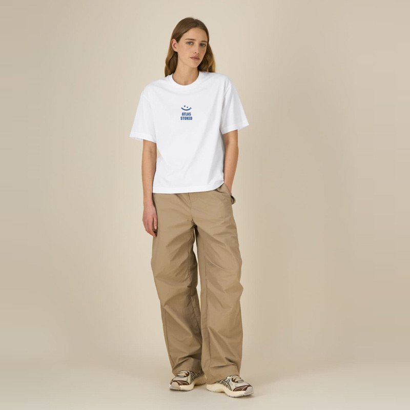 Camiseta Atlas: Gilda Boxy Tee (White Blue)