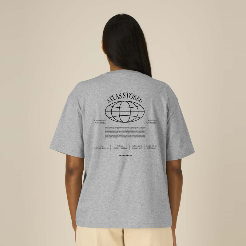 Camiseta Atlas: The Earth Boxy Tee (Heather Grey Black)