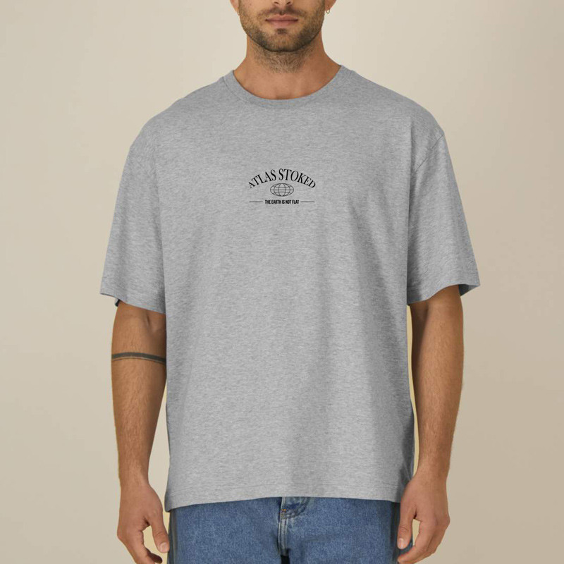 Camiseta Atlas: The Earth Boxy Tee (Heather Grey Black)