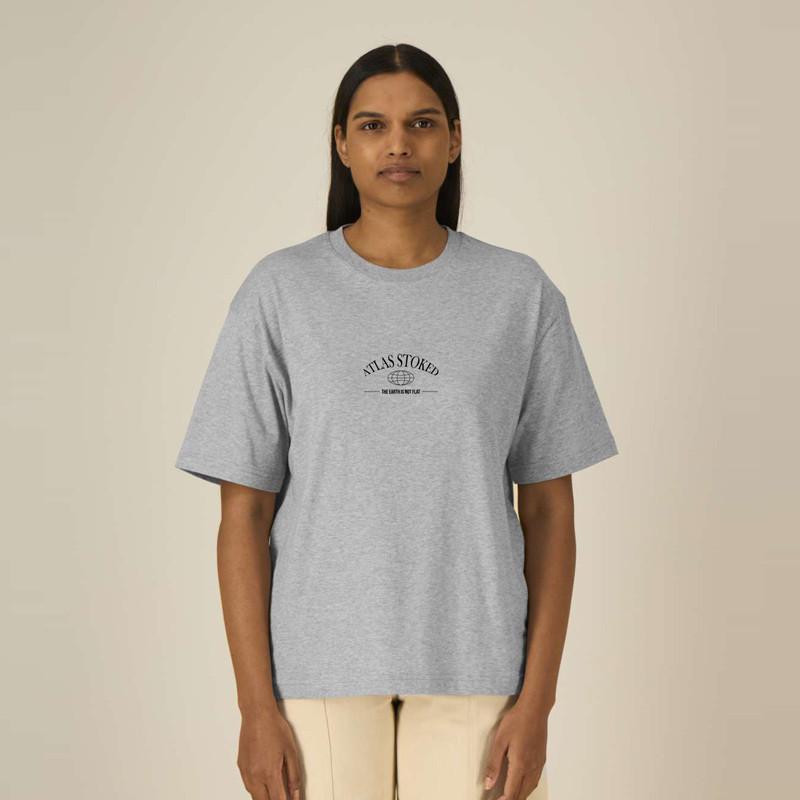 Camiseta Atlas: The Earth Boxy Tee (Heather Grey Black)