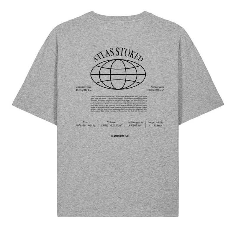 Camiseta Atlas: The Earth Boxy Tee (Heather Grey Black)