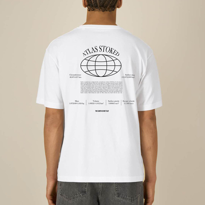 Camiseta Atlas: The Earth Boxy Tee (White Black)