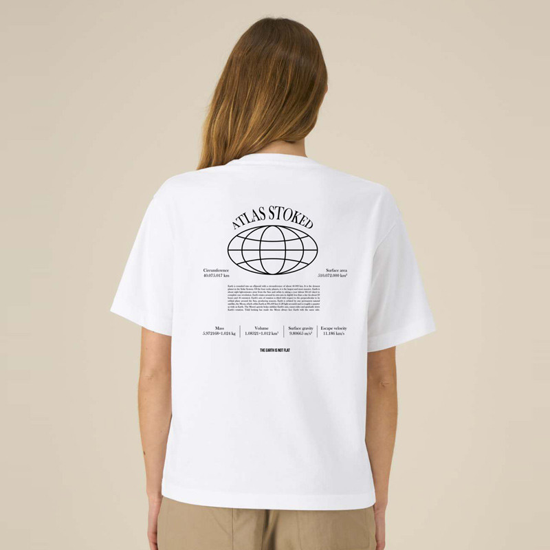 Camiseta Atlas: The Earth Boxy Tee (White Black)
