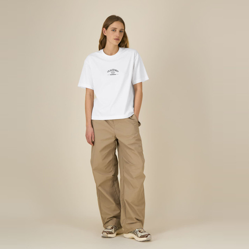 Camiseta Atlas: The Earth Boxy Tee (White Black)