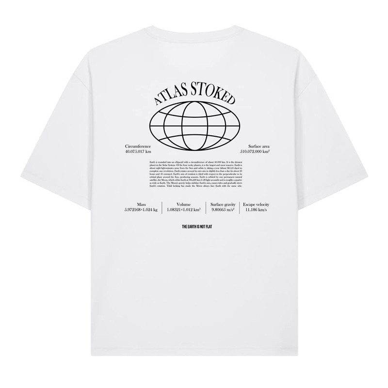 Camiseta Atlas: The Earth Boxy Tee (White Black)