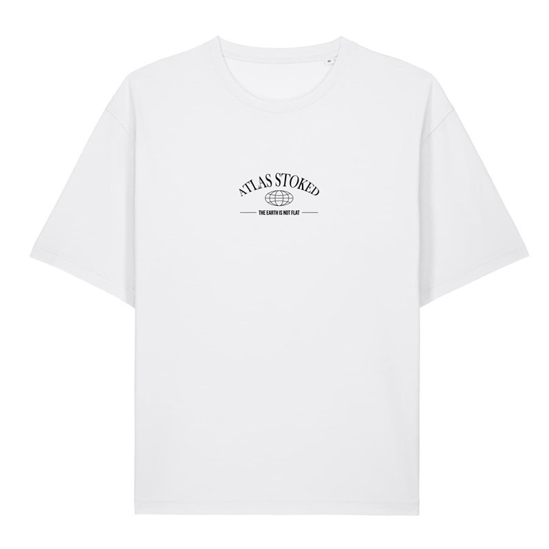 Camiseta Atlas: The Earth Boxy Tee (White Black)