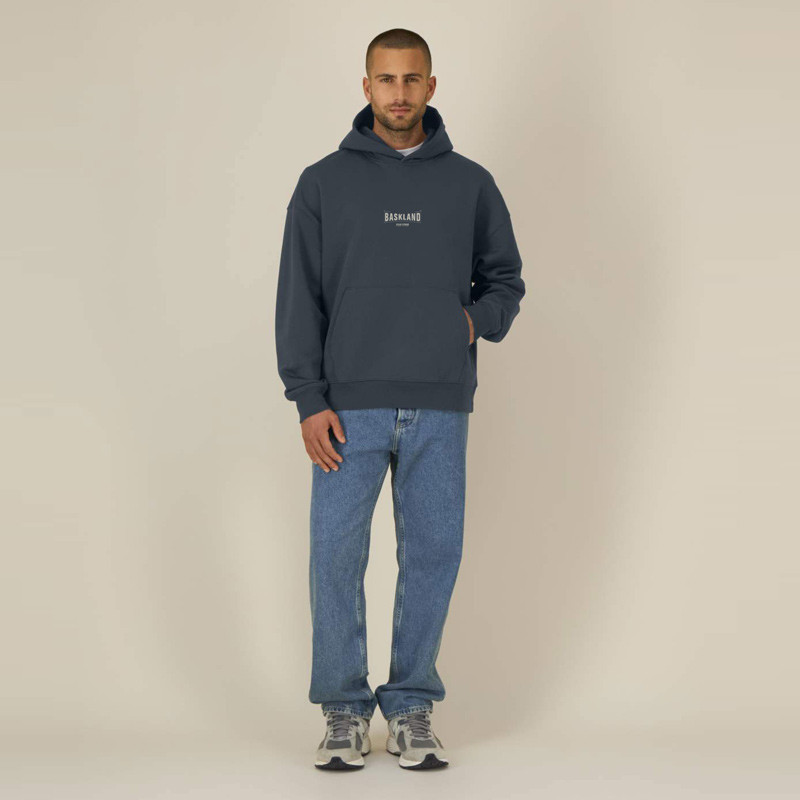 Sudadera Atlas: Baskland Boxy Hood (Indian Ink Grey Stone)