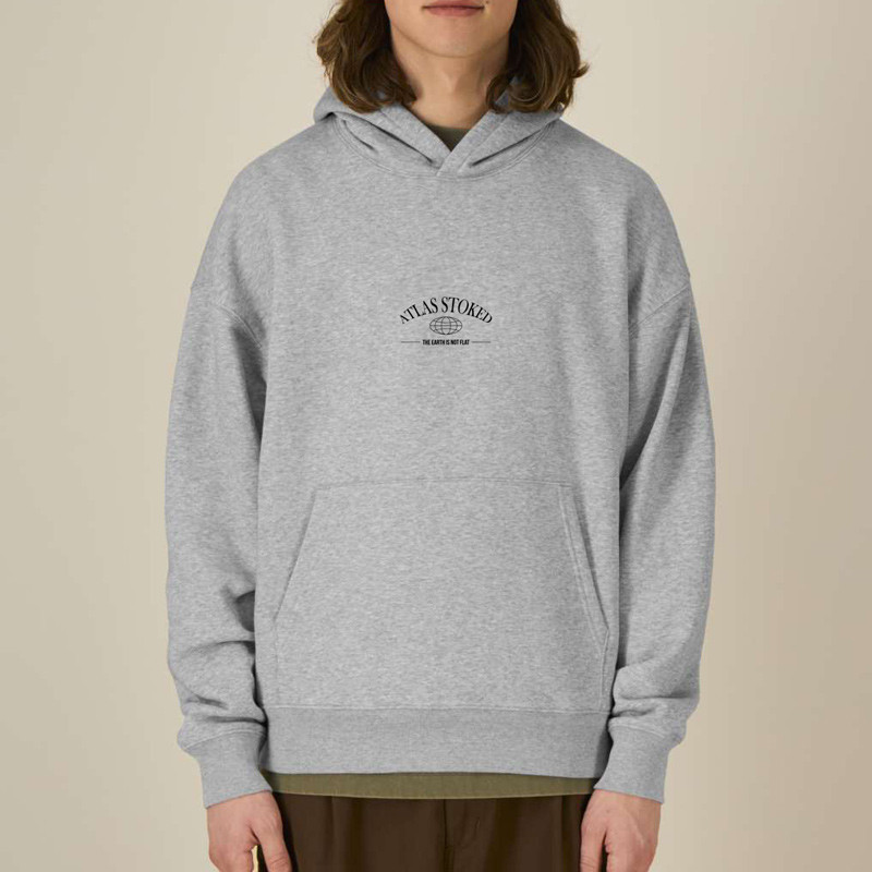 Sudadera Atlas: The Earth Boxy Hood (Heather Grey Black)